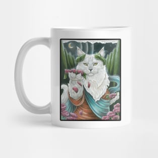 Flowers By Moonlight - Greek God Adonis - Black Outlined Version Mug